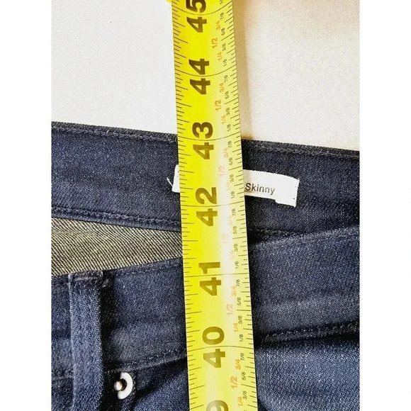 Frame Size 32X33 Men's L'Homme Skinny Blue Denim 5 Pocket Jeans Made in The USA - Picture 13 of 13